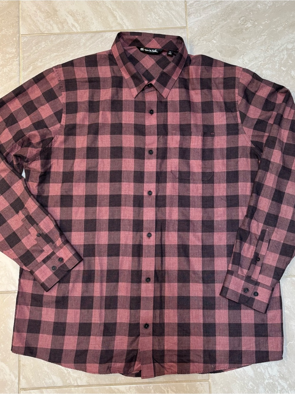 Travis Mathew Men's Buffalo Check Shirt XXL